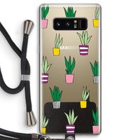 Sanseveria: Samsung Galaxy Note 8 Transparant Hoesje met koord