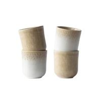 by fonQ Mixed Ceramics Mokken 4st. - 0,2 L - Beige