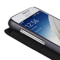 Jeans Style Flip lederen hoesje met opbergruimte voor pinpassen opberg vakjes & Oproepweergave ID voor Samsung Galaxy Note III / N9000(hard roze)