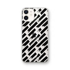 Zwarte vegen: iPhone 12 Transparant Hoesje