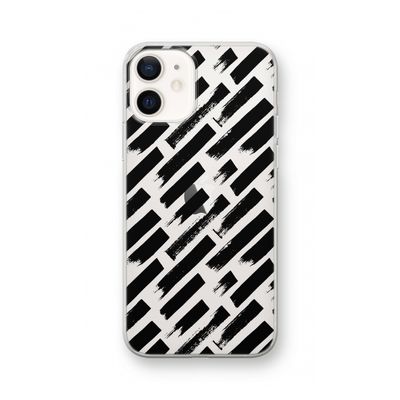 Zwarte vegen: iPhone 12 Transparant Hoesje