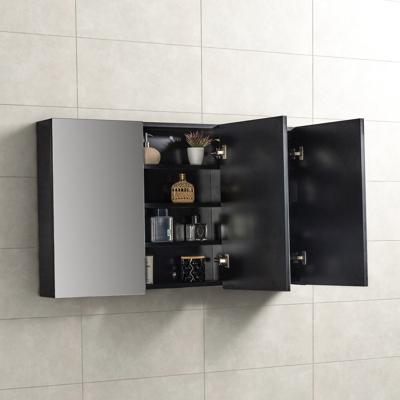 Spiegelkast Tieme in mat zwart 120x70x16cm