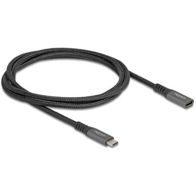 Delock USB-C-kabel USB-C stekker, USB-C stekker 1.00 m Zwart 80022