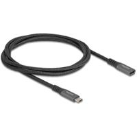 Delock USB-C-kabel USB-C stekker, USB-C stekker 1.00 m Zwart 80022