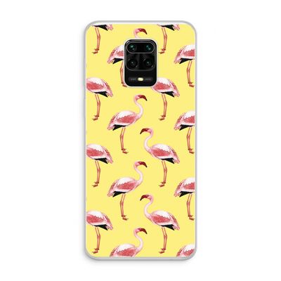 Flamingo's geel: Xiaomi Redmi Note 10 Lite Transparant Hoesje