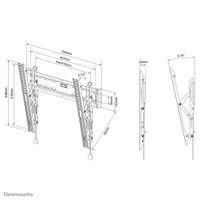 Neomounts NM-W345BLACK TV-beugel 81,3 cm (32) - 132,1 cm (52) Kantelbaar - thumbnail