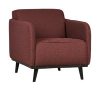 WOOOD Fauteuil 'Statement' Met arm, Bouclé, kleur Chestnut