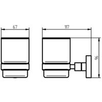 Haceka Kosmos TEC Glas Enkel Wandmontage Rond - thumbnail