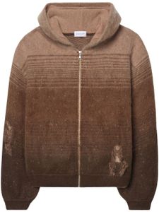 John Elliott cardigan zippé à effet dégradé - Marron