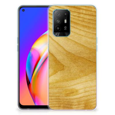 OPPO A94 5G | Reno5 Z | Bumper Hoesje | Licht Hout