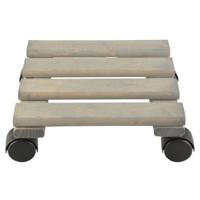 Esschert Design Plantentrolley - hout - 28 cm - tot 100 kg - trolley voor kamerplanten Esschert Design Plantentrolley - hout - 28 cm - tot 100 kg - trolley voor kamerplanten