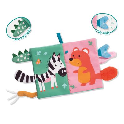 SES tiny talents sensory soft dierenstaarten boek