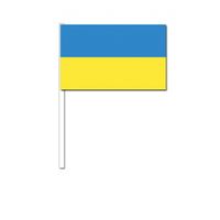 Zwaaivlaggetjes Oekraine 12 x 24 cm - thumbnail