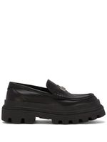 Dolce & Gabbana logo-plaque leather loafers - Noir