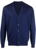 Prada cardigan en maille fine à col v - Bleu