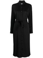 Calvin Klein belted recycled polyester shirtdress - Noir - thumbnail