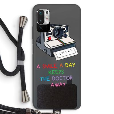 Smile: Xiaomi Redmi Note 10 5G Transparant Hoesje met koord