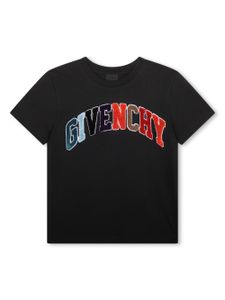 Givenchy Kids t-shirt en coton à logo brodé - Noir