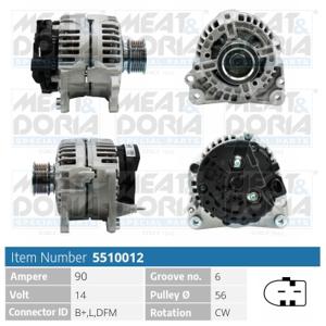 Meat Doria Alternator/Dynamo 5510012