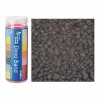 Glorex Hobby zandkorrels/kleine kiezelsteentjes - zwart - 480 gram - vulmateriaal