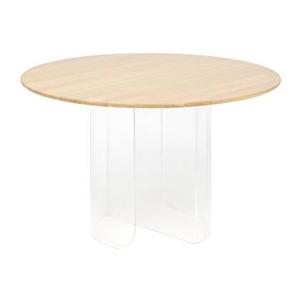 FÉST Plateau eettafel 120 transparant eiken blad