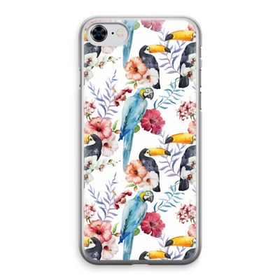 Bloemen tukan: iPhone 8 Transparant Hoesje