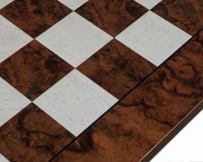 60 cm Donker Walnoot Wortelhout Luxe Italiaanse Schaakbord