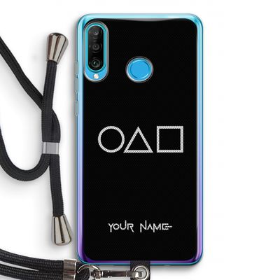 Squid Game: Huawei P30 Lite Transparant Hoesje met koord