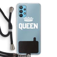 Queen zwart: Samsung Galaxy A32 4G Transparant Hoesje met koord