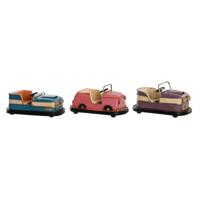 Decoratieve figuren DKD Home Decor Blauw Roze Lila Vintage 19,5 x 11 x 9,5 cm (3 Stuks)