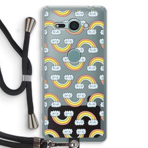 Regenboog: Sony Xperia XZ2 Compact Transparant Hoesje met koord
