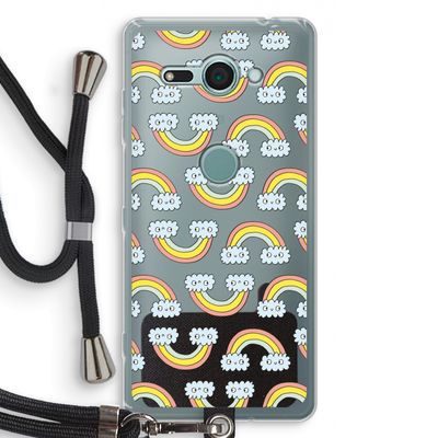Regenboog: Sony Xperia XZ2 Compact Transparant Hoesje met koord