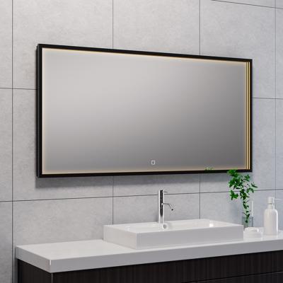 Wiesbaden Avi LED Badkamerspiegel Dimbaar met Verwarming 120x60cm Zwart