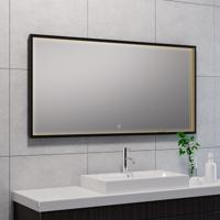 Wiesbaden Avi LED Badkamerspiegel Dimbaar met Verwarming 120x60cm Zwart