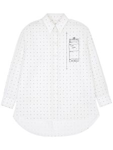 MM6 Maison Margiela chemise en coton à pois - Blanc