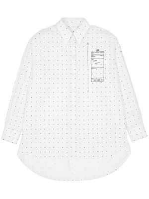 MM6 Maison Margiela chemise en coton à pois - Blanc