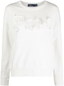 Polo Ralph Lauren sweaten coton à logo en relief - Blanc