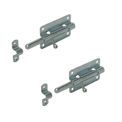 Plaatgrendels / heksluitingen staal verzinkt - 2x - 8 x 5 cm - vergrendelen van tuinhekken en poort