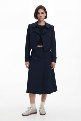Afneembare trenchcoat - BLUE - S