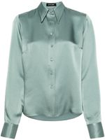 STYLAND chemise en satin à col pointu - Vert