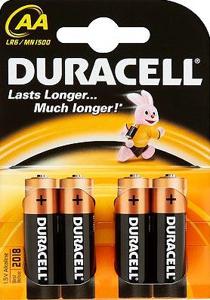Duracell Plus AA batterijen Alkaline, 4 stuks (hangverpakking)