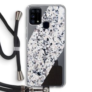 Gespikkelde marmer: Samsung Galaxy M31 Transparant Hoesje met koord