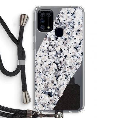 Gespikkelde marmer: Samsung Galaxy M31 Transparant Hoesje met koord