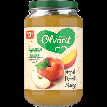 Olvarit Appel Perzik Mango 12+ Maanden 200 g bij Jumbo