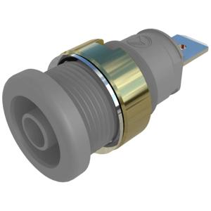 SKS Hirschmann SEB 2610 F4,8 Veiligheids-labconnector, female Bus, inbouw verticaal Stift-Ø: 4 mm Grijs 1 stuk(s)