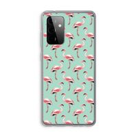 Flamingoprint groen: Samsung Galaxy A72 Transparant Hoesje