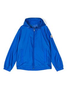 Moncler Enfant veste zippée Aidrian à patch logo - Bleu