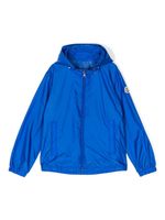 Moncler Enfant veste zippée Aidrian à patch logo - Bleu - thumbnail