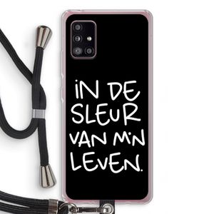 De Sleur: Samsung Galaxy A51 5G Transparant Hoesje met koord