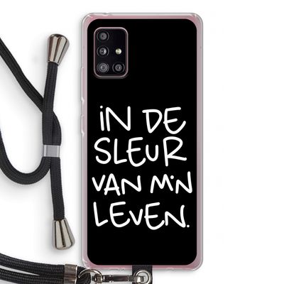 De Sleur: Samsung Galaxy A51 5G Transparant Hoesje met koord